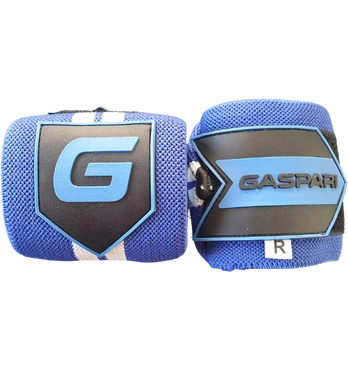 Gaspari Wrist Wraps, Blue/White