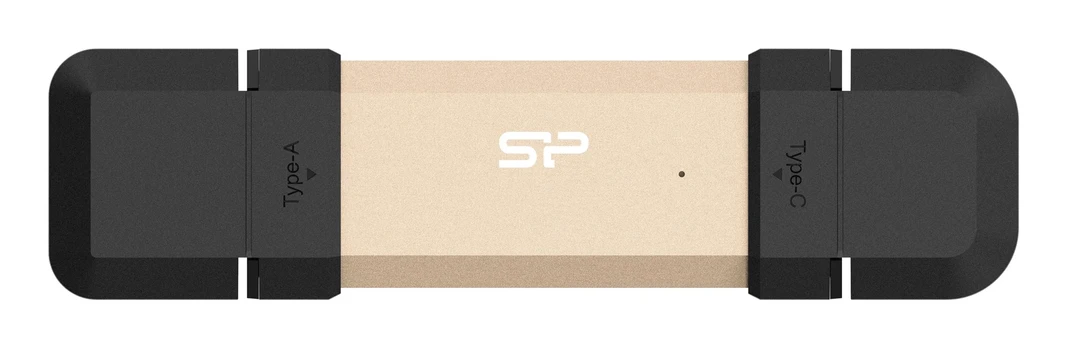 SILICON POWER DS72 Dual USB-C/USB 3.2 Gen 2, 500GB, Gold | Silicon Power