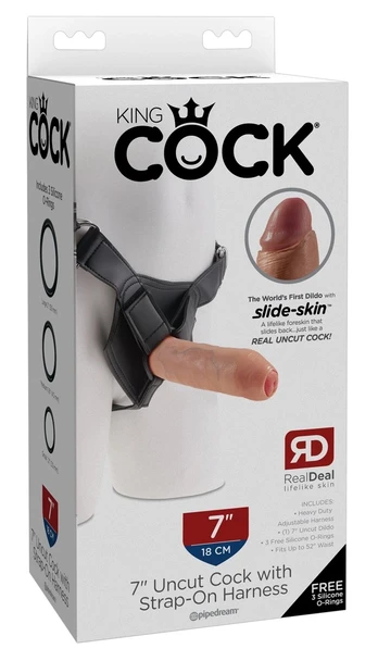 King Cock kc 7 Uncut with Strap-On Ligh Strap-on dildo