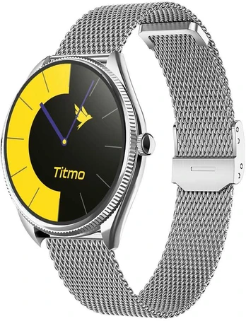 Išmanusis laikrodis TITMO O-170 (AMOLED, bluetooth call, stainless steal sidabrinis mesh strap) sidabrinis