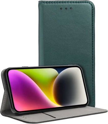SMART MAGNETO Book case for REALME NOTE 60 dark žalias