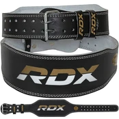 Sunkiosios atletikos diržas RDX 4", aukso/juoda, S kaina