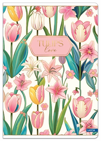 Sąsiuvinis A4 52lap. 80g TULIPS linija