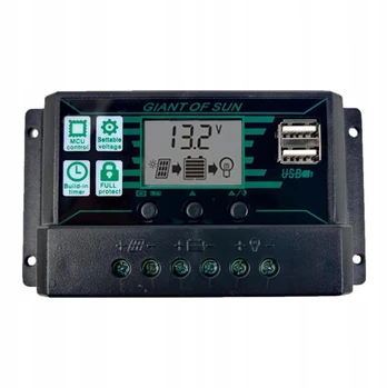 A mppt pwm saulės baterijų reguliatorius lcd ekranas 60a