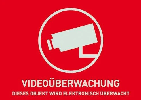 ABUS WarnSticker Video -D- 74x52.5mm