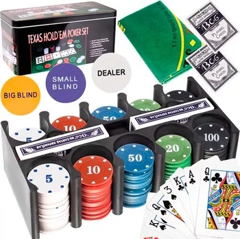 Pokerio rinkinys Malatec Texas, 200 žetonai