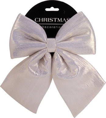 Kalėdinė dekoracija - kaspinas BOWTIE, šampaninės sp., 23 cm