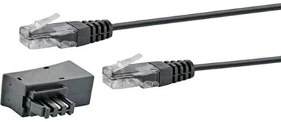 Schwaiger Steckeradapter TAE-F/RJ45 3m juodas