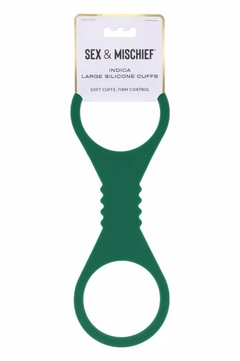 Sportsheets Indica Large Silicone Cuffs Emerald Flexible Design
