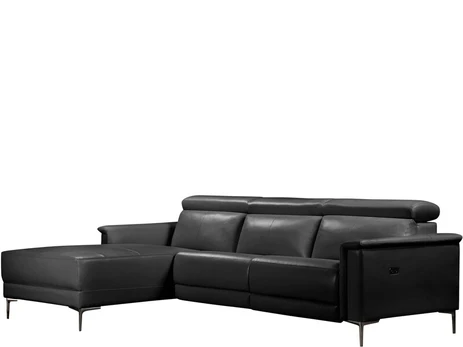 Sofa reglaineris Loft24 Lund, juoda