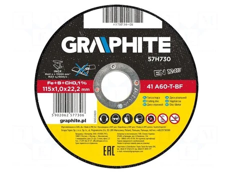 Cutting wheel | Ø: 115mm | Øhole: 22.2mm | Disc thick: 1mm