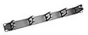 Lanview LVR125650, Cable management panel, Juodas, Plastic, 1U, 19", Round