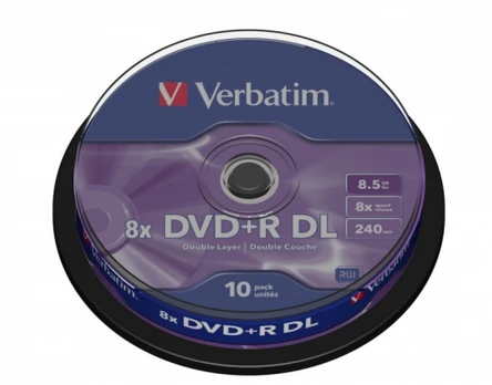 DVD+R 8.5GB Matt Silver Cake Box 10