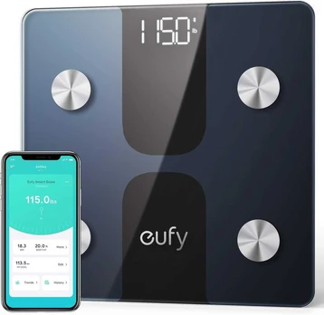eufy išmaniosios svarstyklės kūnui C1, LED ekranas, Bluetooth, 12 matavimų