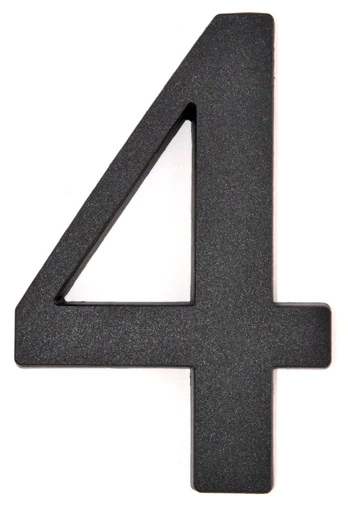 Buto numeris 4, 190 mm, plastikinis, juodos sp.