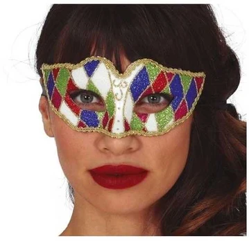 Fiesta Harlekin halvmaske