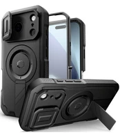 Juodas dėklas Apple iPhone 17 Pro Max telefonui "Tech-Protect Kevlar Magsafe"