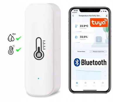 Temperatūros ir drėgmės jutiklis išmanusis Bluetooth Tuya Smart Life