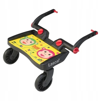 Universali vežimėlio platforma Lascal Buggyboard Mini geltona su beždžionėmis