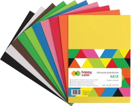 Putų lakštai A4, 10 spalvų HAPPY COLOR - GDD