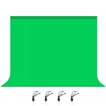 Žalias audinio fonas green screen 3x2m