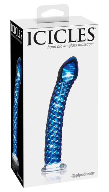 Icicles No. 29 Blue stiklinis dildo