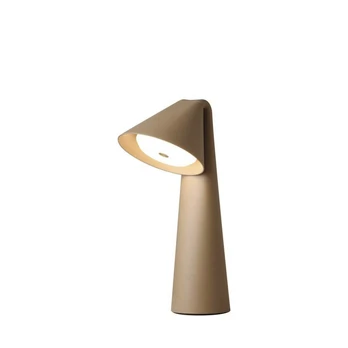 FRANDSEN LED akumuliatorinė stalo lempa „Ami“, pilkai rusva, 32 cm,