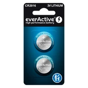 Lithium batteries mini everActive CR2016 blister 2 pcs. kaina