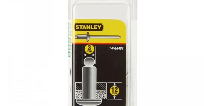 Aliuminės kniedės STANLEY, 3 x 13 mm, 15 vnt