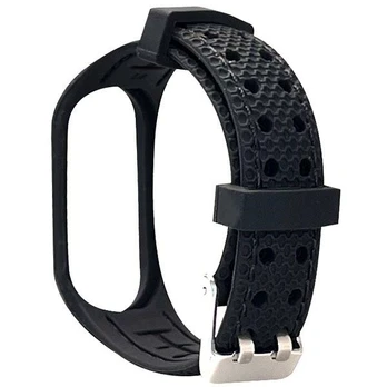 Beline dirželis Sport Mi Band 3|4 juoda|juodas