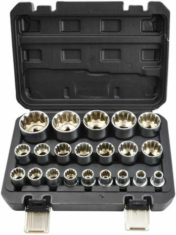 AW-Tools AWTOOLS Rinkinys NASADEK SPLINE 21el. 12-KĄT. Juodas LINE