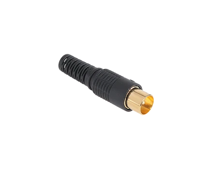 Jungtys // Different Audio, Video, Data connection plug and sockets // Wtyk anten TV długi złoty Cabletech