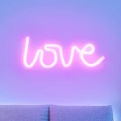 LED sieninis šviestuvas Neon Love, USB