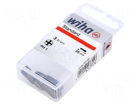 Screwdriver bit | Phillips | PH1 | Overall len: 25mm | 3pcs.