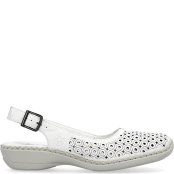RIEKER Basutės moterims, Balta, SANDALS