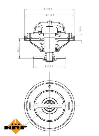 termostatas, aušinimo skystis NRF NRF 725217