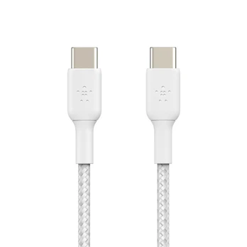 Belkin BOOSTCHARGE GEFLOCHTENES USB-C/CABLE-BRAIDED 2M Baltas