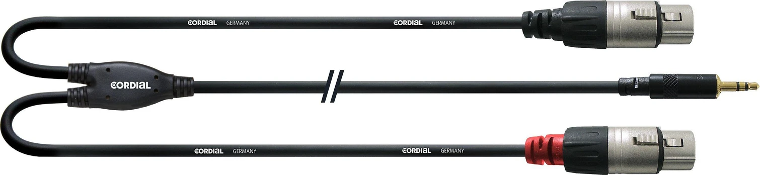 Cordial Y laidas, 3,5 mm - 2 x XLR lizdas, 3 m