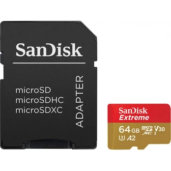Sandisk memory card microSDXC 64GB Extreme + adapter