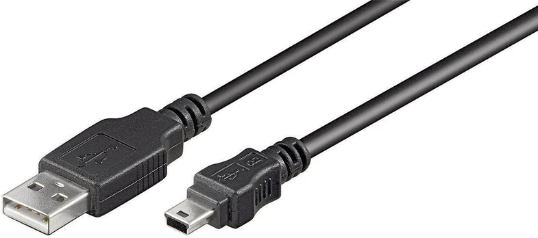 USB kabelis MicroConnect USB-A - miniUSB 10 m juodas (USBMB510)