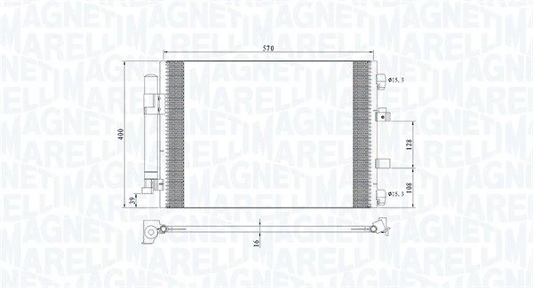 Kondensatorius, oro kondicionierius MAGNETI MARELLI 350203773000