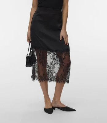 Vero Moda moteriškas sijonas 10352633*01, juodas/ juodas
