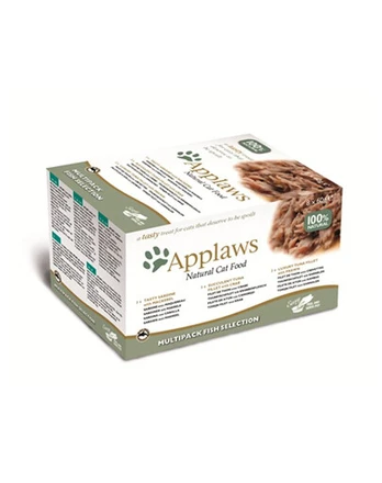 APPLAWS Miska pro kočky 60 g x 8 Multipack Rybí výběr