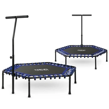 Fitneso batutas 127 cm, šešiakampis mėlynas