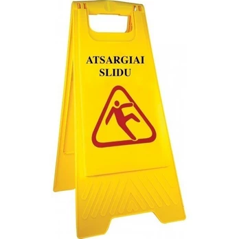 Plastikinis stovelis Atsargiai slidu