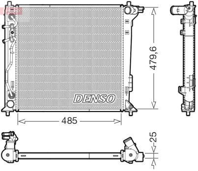 Radiatorius, variklio aušinimas DENSO DRM41030