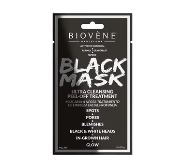 Biovene, Black Mask, Cleansing, Peel-Off Mask, For Face, 12.5 ml *Tester