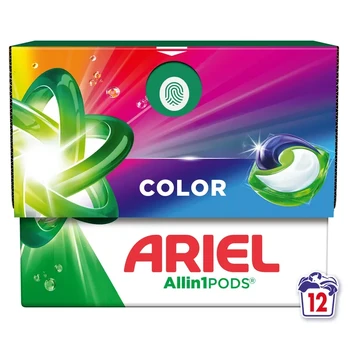 Skalbimo kapsulės ARIEL COLOR, 12 skalbimų