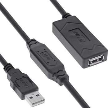 Manhattan „InLine®“ USB 2.0 aktyvus prailginimo kabelis, USB-A kištukas/lizdas, 12,5 m