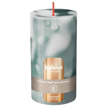 Candle. cylindrical Bolsius Malachite Žalias. 13/6.8cm